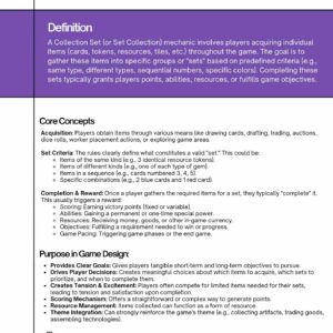 Master the Collection Set Board Game Mechanic: Free Printable Fact Sheet